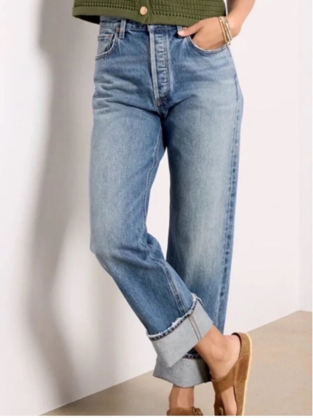 AGOLDE Fran Low Slung Straight Jeans Tag 30 Low Waist 36